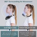 Portable Neck Fan - Personal Fan, Hands Free Bladeless Neck Fan, Rechargeable USB Fan, Neck Air Conditioner White.