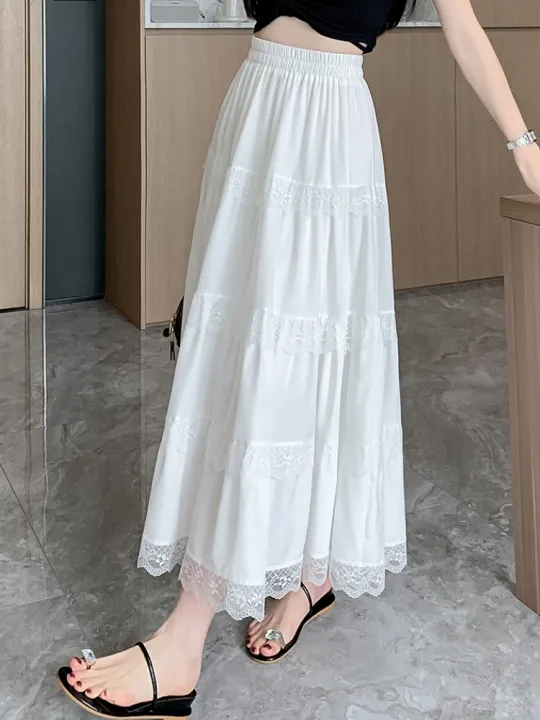 Midi%20Long%20Skirt%20Women%20White%20Skirt%202024%20Mori%20Girl%20Style%20Sweet%20Crochet%20Lace%20Spring%20Summer%20High%20Waisted%20A-Line%20Pleated%20Skirts%20rok%20-%20Image%205