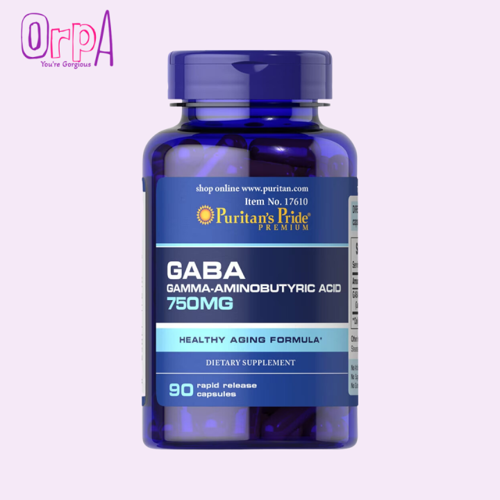 Puritans Pride GABA Gamma Aminobutyric Acid 750 Mg -   90 Count