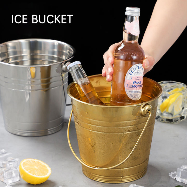 【Limited edition】 Stainless Steel Ice Bucket Ice Bucket Ice Bucket Fullhouse