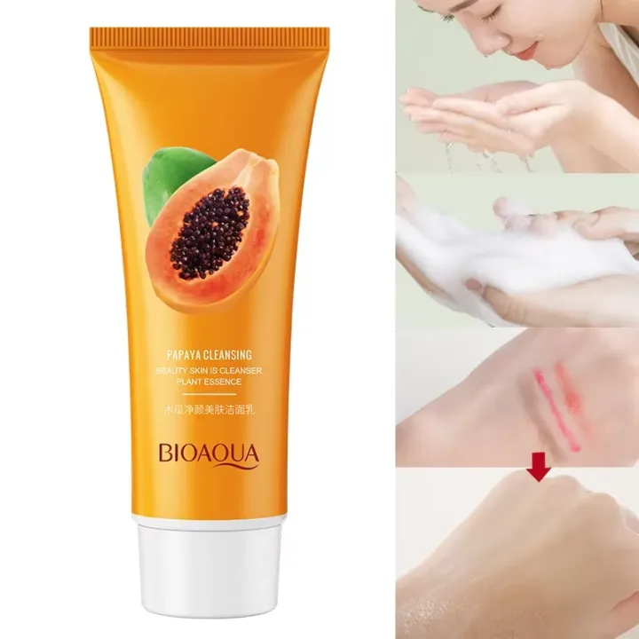 BIOAQUA%20Papaya%20Face%20Wash%20Moisturizing%20Shrink%20Pore%20Face%20Wash%20Foam%20Facial%20Cleanser%20-100g%20-%20Image%205