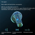 Bluetooth Earphones Portable Clock Earphones Semi in Ear Touch Gaming Esports Long Range Headphones Orange.