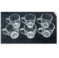 6 Pieces Tea Cup Set - Transparent - Enjoy Tea Time With This Elegant Transparent Cup Set.