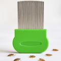 Professional Stainless Steel big Nit Free Louse Nit Comb Terminator Lice Brush(mix color 1pcs).