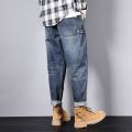 Baggy Jeans Men Loose Fit Harem Pants Wide Leg Fashion Pockets Hip Hop Streetwear Male Denim Trousers Oversize Jeans Kpop New. 