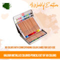 KALOUR Metallic Colored Pencils Set of 50 Colors. 