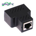1 To 2 Ways RJ45 Female Splitter Ethernet Network Cable Double Connector Adapter. 