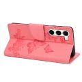 （COD)For Samsung Galaxy S23 5G Butterfly Embossed Horizontal Flip Leather Phone Case. 