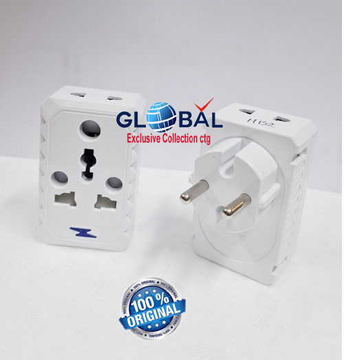 2 Pin Multi Socket 16a (2 pin to 3 pin Flat & Round 2Pin) Plug Heavy ...