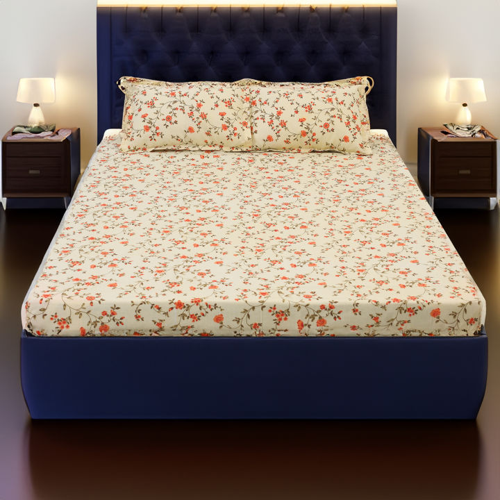 Digital%20Home%20TEX%20Cotton%20Multi-color%20Double%20King%20Size%20Flat%20Bed%20Sheet%20Set%20(7.5%20x%208.5%20Feet)%20with%20Two%20Pillow%20Covers%20-%20Easy%20Maintainance%20Hand%20Washable%20-%20Image%202
