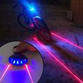 Hot! 1PC/2PCS Bicycle Bike Safety Warning Led light bicycle laser lights LED Flashing Lamp Tail Light Rear Cycling 5 LED+2 Laser. 