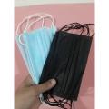 Surgical (BLACK and BLUE) Combine 3Layer Face mask Without Box (50 Pcs). 