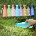 1Pc Multi color options for frosted plastic portable AS material soda bottles. 