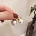 Retro Fashion Pearl Earrings Basic Pearl Ball Drop Earrings Simple Piercing Earrings. 