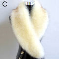 100cm Fluffy Shawl Collar Collar Wrap Neck Winter Warm Faux Fur Collar Women Accessories Scarves Fur Scarf Thicken Plush. 
