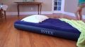 Single Air Bed with Pumpers - Blue. 