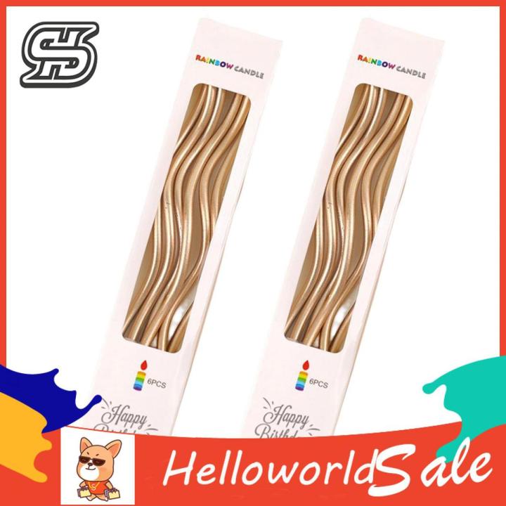 HelloWorld Birthday Candles Threaded Ornamental Cake Birthday Candles