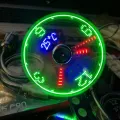 USB Gadgets Clock Fans Time And Temperature Display Small Night light Metal Mini Fan Summer DC 5V By Laptop Mobile Changer PC. 