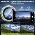 for iPhone 17 White Color Camera Lens Protector Bling, Individual Diamond Metal Ring with 9H Hardness, Scratch-Proof Camera Screen Protector Case Friendly (Sage Diamond).