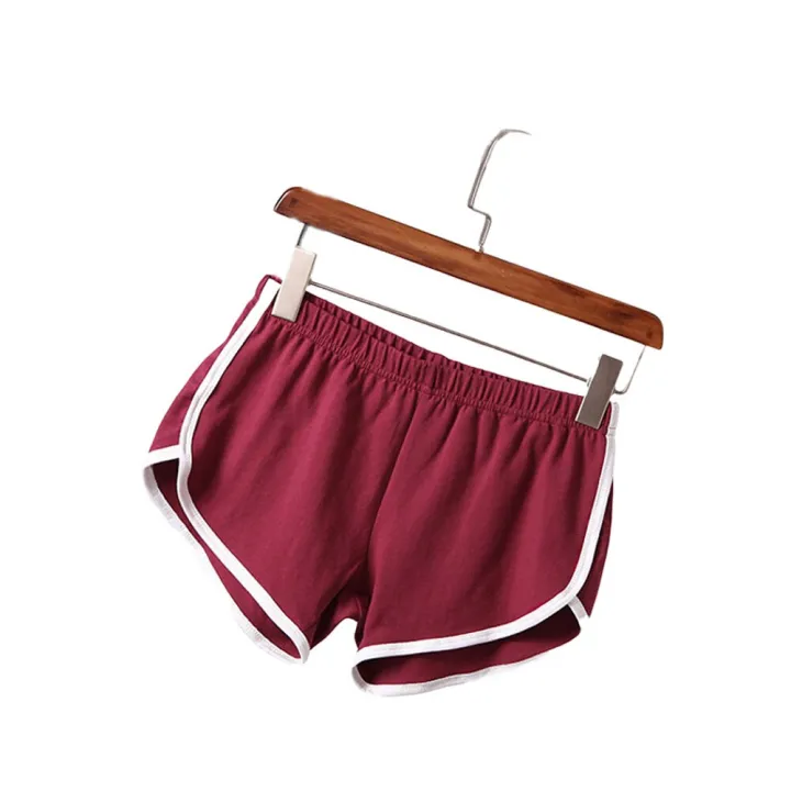 Summer%20Sports%20Shorts%20Women%20Home%20Casual%20Solid%20Fashion%20Yoga%20Beach%20Short%20Contrast%20Binding%20Side%20Split%20Elastic%20Waist%20Patchwork%20Bottom%20-%20Image%204