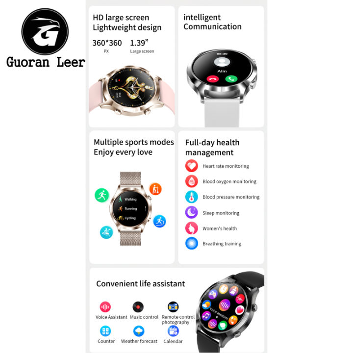 Y29 Smart Watches For Men Women Answer/Make Call Fitness Tracker Waterproof Smart Watches 1.39" Round Color Screen Smartwatch Heart Rate Monitor Payment Function