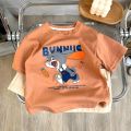 BABY Cotton Bunny Print Tshirt and Shorts Clothing Set for Kids Baby Boys & Girls. 