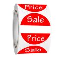 1Inch Sale Price Stickers Roll Tape 500 Pcs Round Sticker Roll Red Self-Adhesive Business.