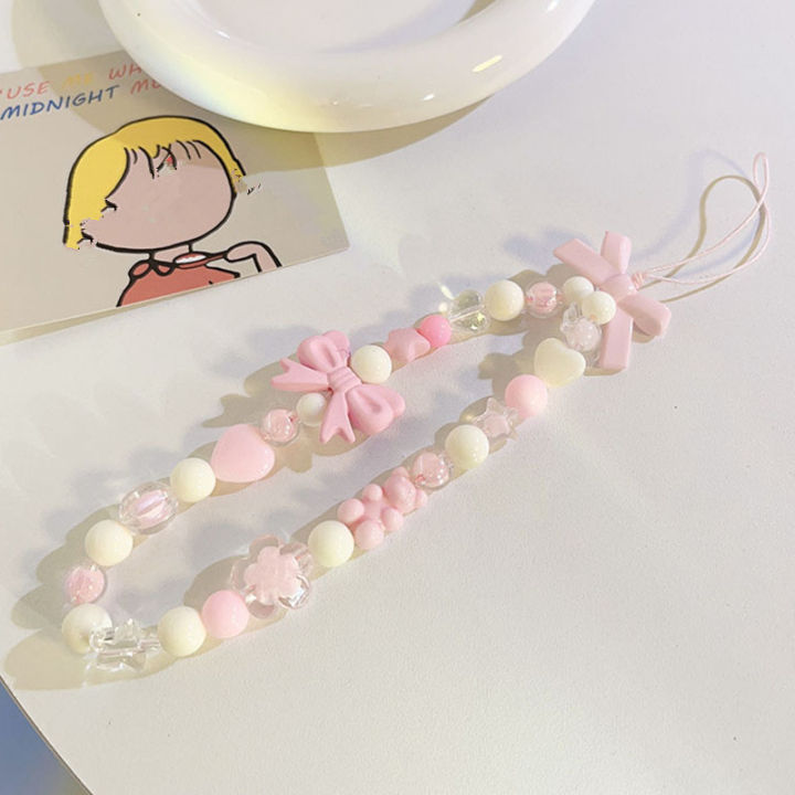 Korean%20Cute%20Charm%20Bear%20Love%20Heart%20Bowknot%20Phone%20Chains%20For%20Women%20Girls%20Jewelry%20Strap%20Pink%20Beaded%20Lanyard%20Hanging%20Cord%20Bracelet%20-%20Image%203