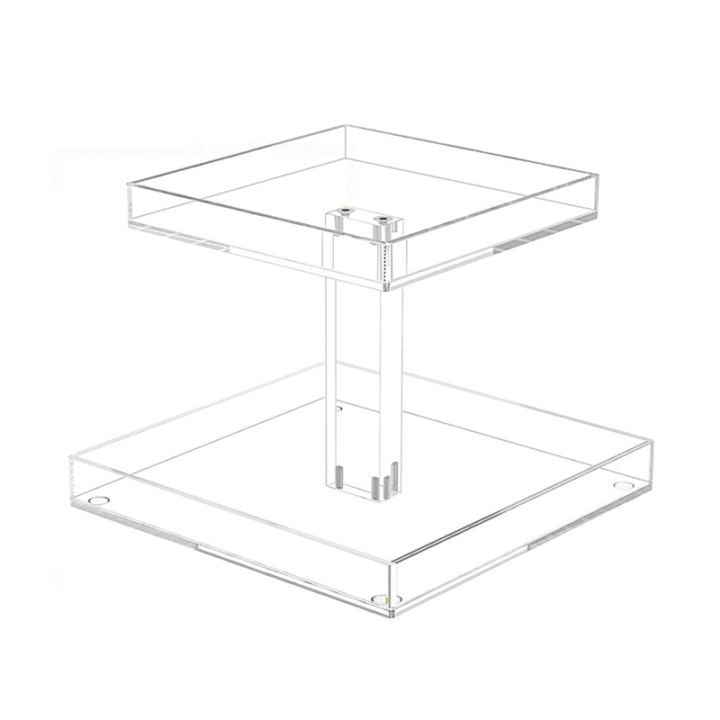 2-Tier Perfume Organizer for Dresser and Countertop Sturdy Acrylic Bathroom Organizer Countertop Cosmetic Storage 2-Tier Perfume Tray