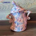 Unique Design Jar with Hands Resting on Waist Stylish Ceramic Kitchen Canister with Airtight Lid Perfect for Storage Organization less Than Jar Ornaments for Kitchen Decor. 
