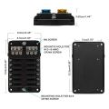 2X 12V 12 Way Marine Fuse Block Fuse Panel with Ground & 12 Volt Fuse Box for Car Automotive Boat RV RZR.