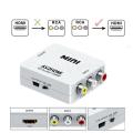 AV TO HDMI Composite AV CVBS 3RCA to HDMI 1080p Converter Adapter Video Upscaler HD. 