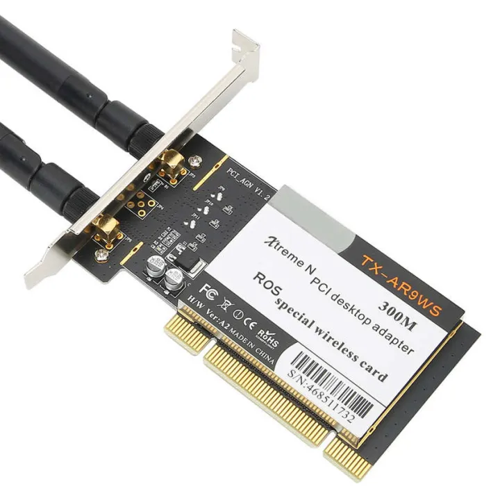 300Mbps%20Wireless%20Card%20PCI%20Desktop%20Adapter%20802.11b/g/n%20WiFi%20Network%20+%202%20Antennas%20AR9223%20-%20Image%205