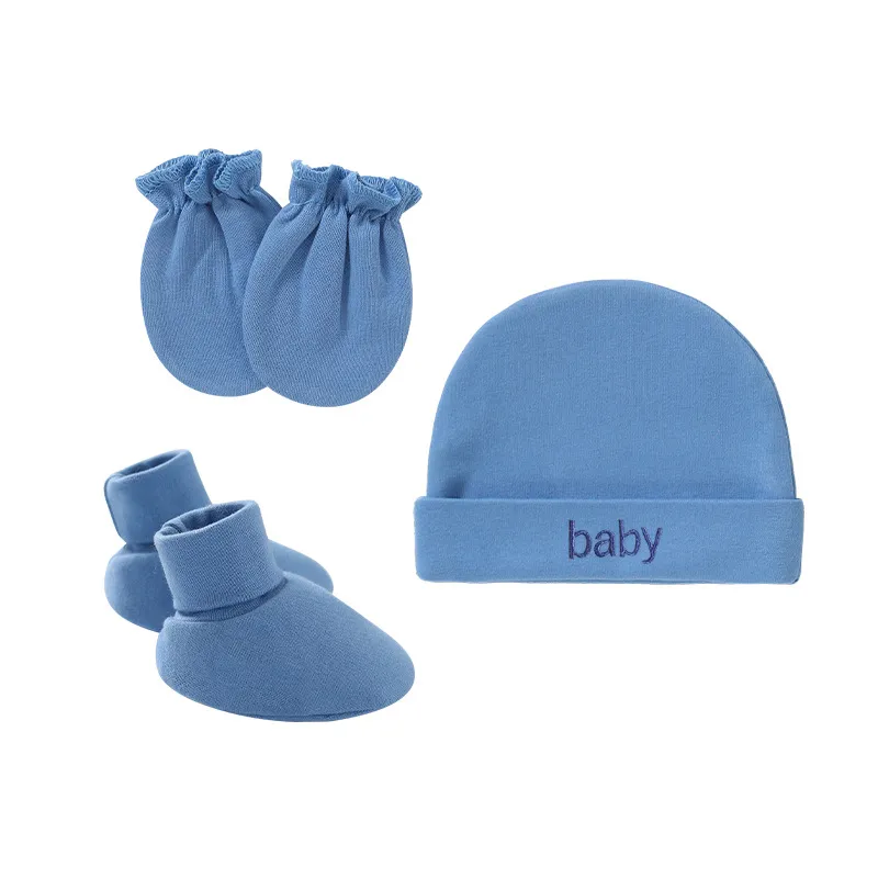 3pcs Winter Baby Hat Gloves Socks Set Boy Girl Warm Cotton Kids