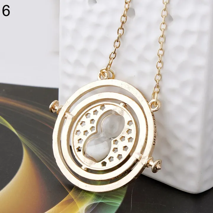 【Beiver Jewelry Store  】Women's Fashion Rotating Hourglass Pendant Chain