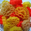 Ready To Fry Flower Shape (Multicolour) Chips - 500 gm  Crunchy Chips Snacks. 