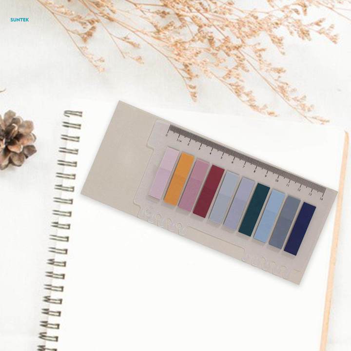 Colorful%20Index%20Tabs%20Aesthetic%20with%20Ruler%20Writable%20120Pcs%20Classification%20Repositionable%20Sticky%20Notes%20Notepad%20for%20School%20Notebooks%20Office%20-%20Image%202