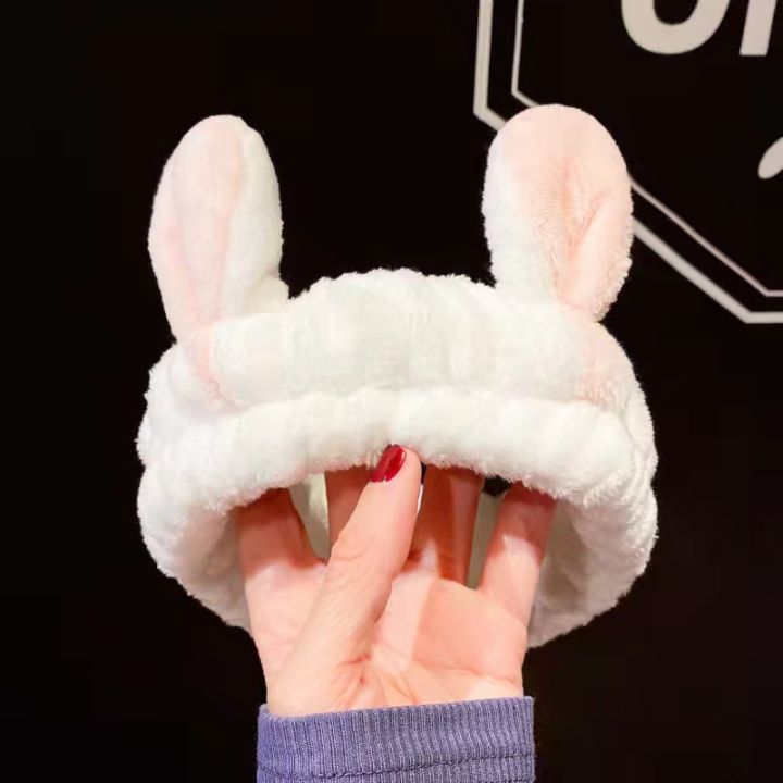 Adorable%20Rabbit%20Ear%20Makeup%20Hair%20Band%20For%20Women,%20Simple%20Headband%20For%20Washing%20Face%20-%20Image%202