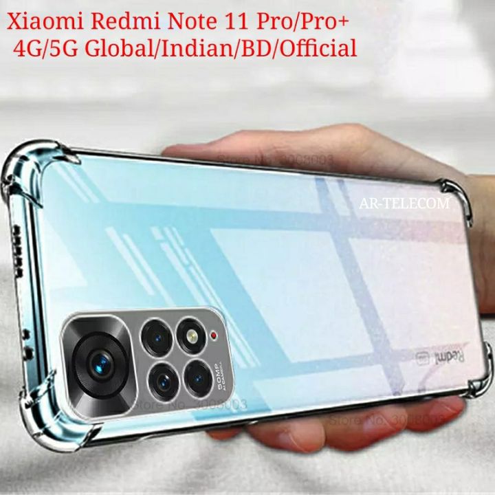 Xiaomi Redmi Note 11 Pro, Pro Plus 5G/ 4G Official/Global/BD/Indian Version Good Quality Shockproof Airbug Clear Transparent Soft TPU Cover Case