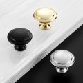 Stainless Steel Single Hole Handle Gold Black Cabinet Door Mushroom Simple Drawer Circular Furniture Knobs.