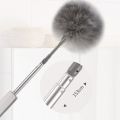 Electric Feather Duster, 360-Degree Electrostatic Duster, Feather Blanket, Household Dust Collector-White Gray.