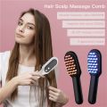 Electric Scalp Massager Blue Red Light Therapy Hair Growth Comb Magnetic Head Massage Brush Cordless Hair Brush Relieve Fatigue.