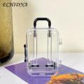 ECHIDNA Suitcase Box Space Saving Travel Jewelry Miniature Luggage.