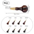Handmade Leather Goods DIY Sandalwood Diamond Awl Rosewood Diamond Cone Leather Awl Diamond Cone B.