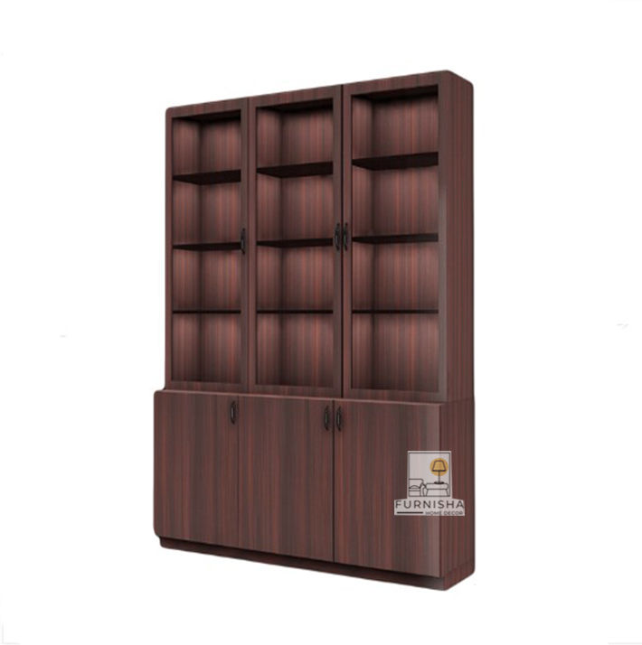 Furnisha%20Crockery%20Display%20Unit%20with%203%20door%20Storage%20Showcase%20Cabinet%20To%20be%20used%20indoor%20in%20dining%20rooms%20(Finish%20Color%20-%20Mahogany%20Reddish%20brown)%20-%20Image%203