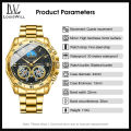 LouisWill Men's Watch Double Tourbillon Hollow Calendar Watch Luminous Watch Steel Band Watch Men's Fashion Steel Watches 30M Waterproof Wristwatches  Watches For Men With Free Box. 