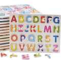 Montessori Wooden Alphabets Puzzle Picture Board With Knobs Alphabets Toys for kids. 