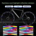 Bicycle reflective stickers, mountain bike luminous stickers, motorcycle tire and rim stickers, decorative reflective strips. 