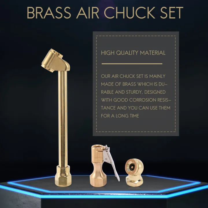 3%20Pack%20Heavy%20Duty%20Brass%20Air%20Chuck%20Set,%201/4%20Inch%20Brass%20Air%20Chuck%20for%20Tire%20Inflator%20Gauge%20Compressor%20Accessories%20-%20Image%202