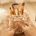 Large Metal Capacity Makeup Brush Holder Transparent Storage Organizer Tube for Home. 